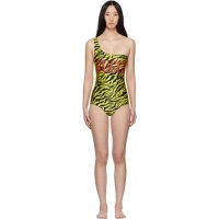 Gucci Yellow Zebra Sparkling One-Piece Swimsuit*Бански Гучи ХС-С*Gucci , снимка 15 - Бански костюми - 42488731