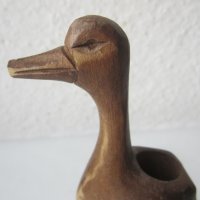Пате гъска птица моливник дърворезба дървено, снимка 1 - Статуетки - 29299533