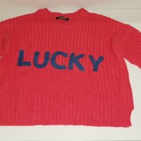 Пуловер Terranova Lucky оранжев цвят – S размер, снимка 3 - Блузи с дълъг ръкав и пуловери - 35532307