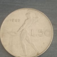 50 лири(1963) Италия , снимка 1 - Нумизматика и бонистика - 38380075