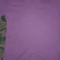 Лилава памучна тениска, снимка 1 - Тениски - 30824308