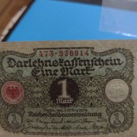 Рядка банкнота една марка 1920 година Германия с червен печат за колекция - 18853, снимка 4 - Нумизматика и бонистика - 31186577