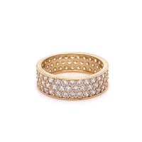 Златен дамски пръстен 4,37гр. размер:59 14кр. проба:585 модел:22439-1, снимка 1 - Пръстени - 44617962