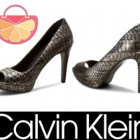 ПРОМО 🍊 CALVIN KLEIN 🍊 Дамски сандали от ест. кожа BLACK LABEL 37-38-39 номер нови с кутия, снимка 1 - Сандали - 21013950