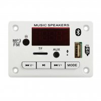 Mp3 плеър аудио модул за вграждане AIYMA 5V/12V Bluetooth 5.0/Sd/USB/Fm/Mic/AUX, снимка 9 - Аудиосистеми - 30149827