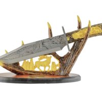 ловен нож колекционерски нож сувенир подарьк трофейна поставка 38,5CM, снимка 6 - Ножове - 42064693