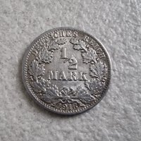 Германия 3 . ½ марка 1916 година. Сребро 0.900, снимка 1 - Нумизматика и бонистика - 42832490