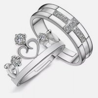 Годежни пръстени сребърни печат 925, снимка 1 - Пръстени - 33755781