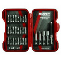 Накрайници 1/4" 29 бр. комплект RAIDER, снимка 1 - Винтоверти - 30479063