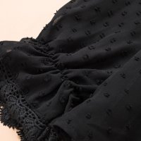 Дамска блуза в черно с дълъг ръкав и принт на точки, снимка 8 - Блузи с дълъг ръкав и пуловери - 42766770