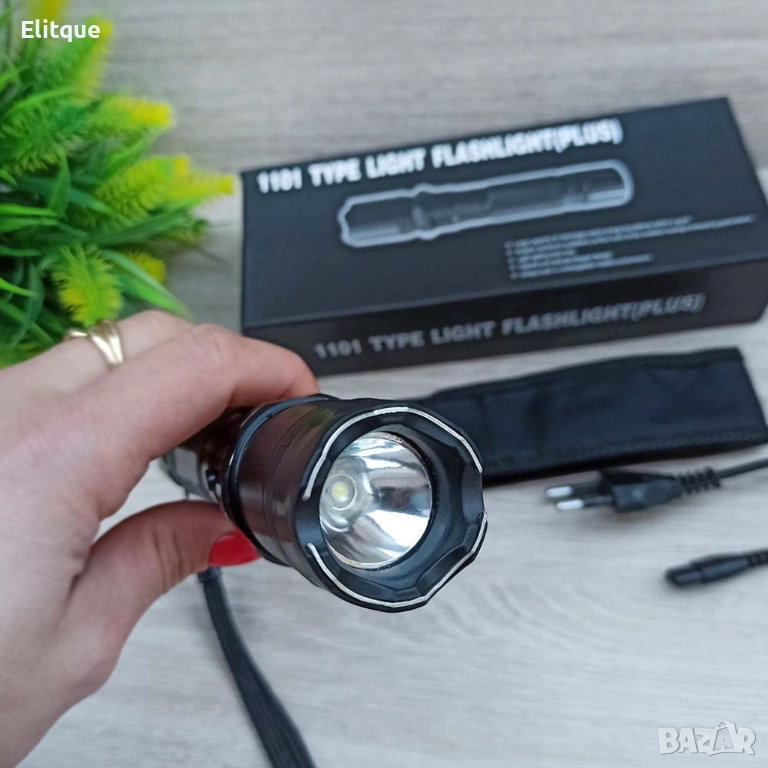 Фенер с LED светлина и електрошок Type 1101 Plus FL78, снимка 1