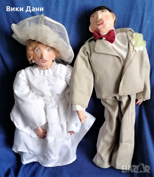 уникат големи кукли Швейцарски младоженци с характер, снимка 1