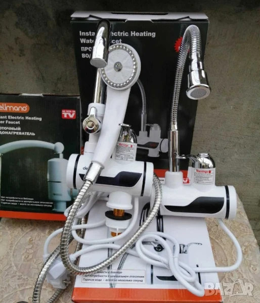 Смесител за вода с нагревател за мигновено загряване, снимка 1