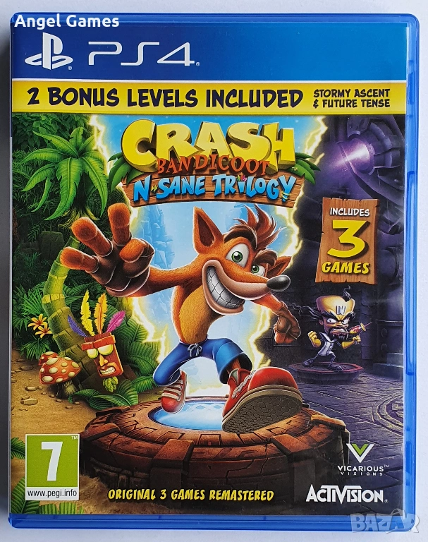 Crash Bandicoot NSane Trilogy PS4 Playstation 4 Плейстейшън 5 PS5 Краш, снимка 1