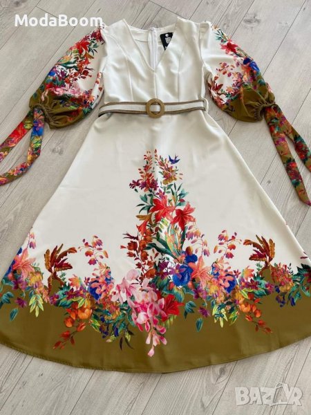 Дамска рокля с колан, снимка 1