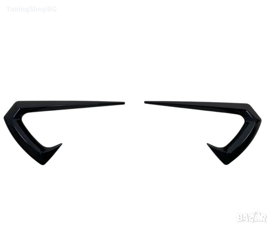 Добавки за калник около мигачите за Tesla Model Y черен гланц, снимка 1