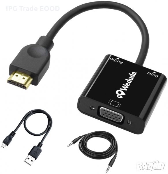 Адаптер / преходник HDMI към VGA с аудио 1080P, снимка 1