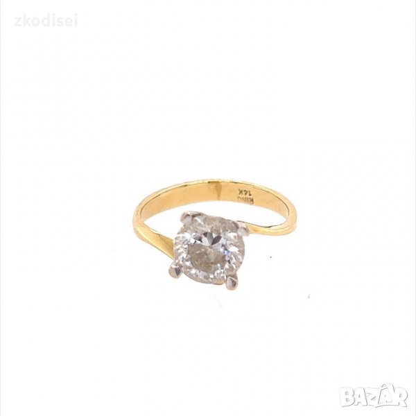 Златен дамски пръстен 2,69гр. размер:50 14кр. проба:585 модел:13601-5, снимка 1