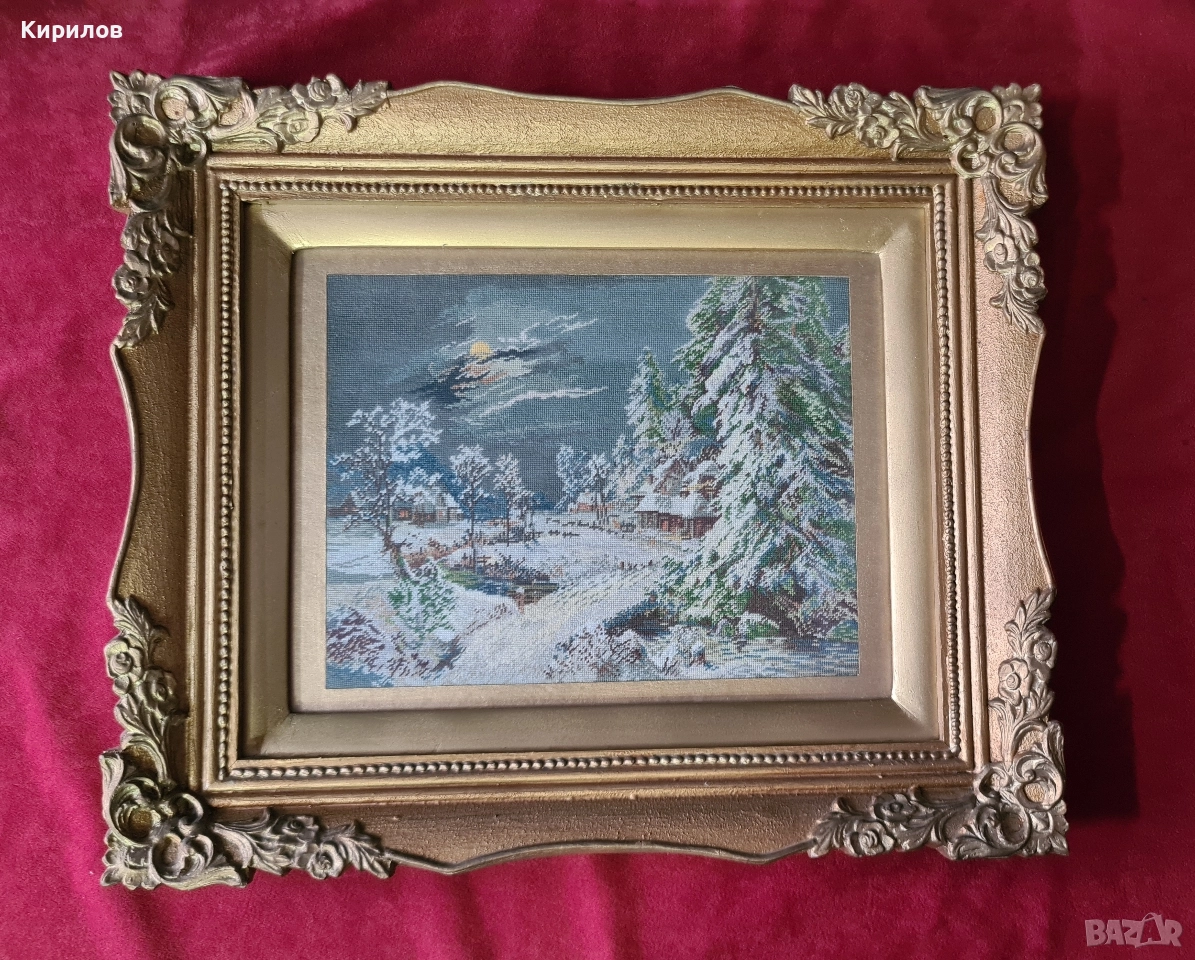 Гоблен "Лунна зима", снимка 1