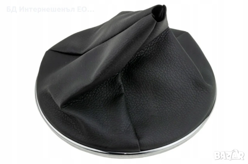 46313281  Маншон за скоростен лост, Fiat 500 500C, Черен, с хромирана рамка, снимка 1