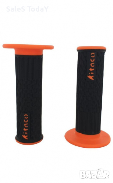 Комплект гумени ръкохватки за мотор,2535, оранж, снимка 1