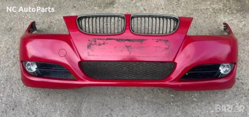 Предна броня ОРИГИНАЛНА за BMW БМВ 3та серия Е90 Е91 Червена 7153898 2011, снимка 1