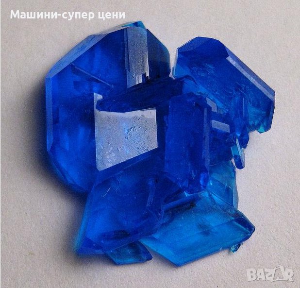 Син Камък Меден Сулфат  технически чист на кристали, снимка 1