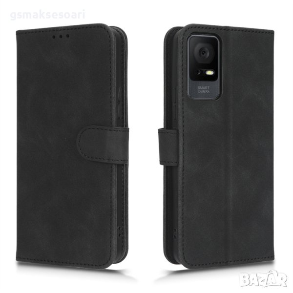 TCL 405 / 408 - Луксозен Кожен Калъф тип Тефтер, снимка 1