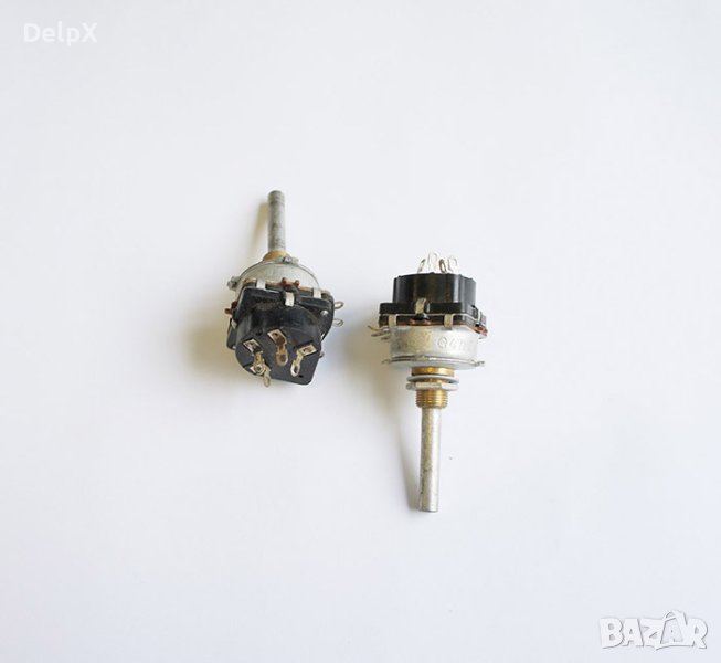 Потенциометър с ключ 47kOHM логаритмичен 220V 15A, снимка 1