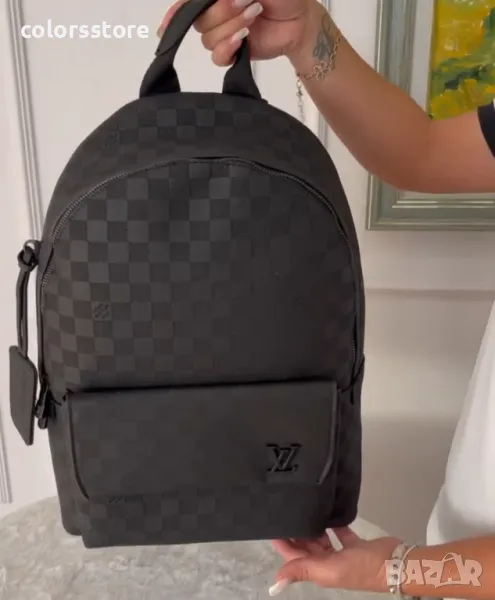 Черна раница LV  код VL12Q12, снимка 1