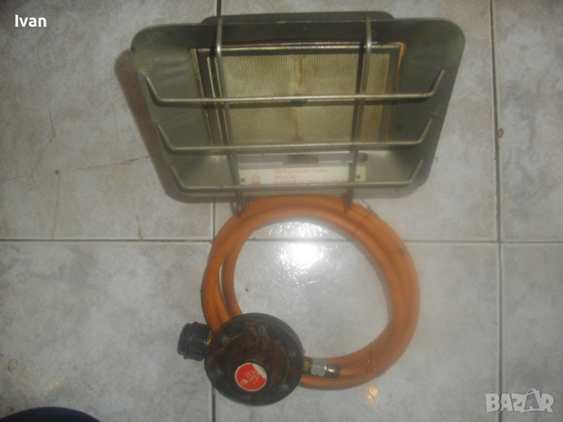 Газов Пропан-Бутан Отоплител Печка Пита-Старо Немско Качество-VEB-Коплект Маркуч/Редуцир Вентил VEB, снимка 1