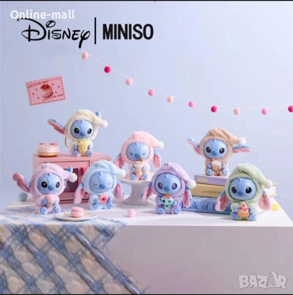 Комплект 6 броя Labubu играчка Стич – Плюшен ключодържател 18см (различни видове), снимка 1