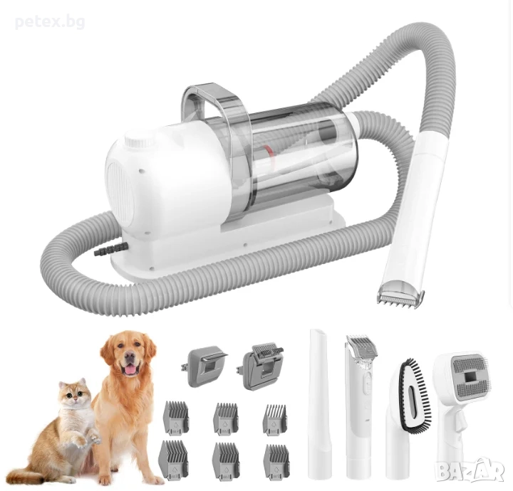 Машинка за подстригване на куче и котка + Груминг комплект с прахосмукачка (Pet Grooming Vacuum), снимка 1