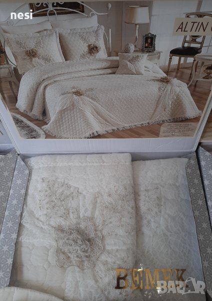 Луксозни памучни комплекти с покривала за спалня.  Турско качество - 260/270 см, снимка 1