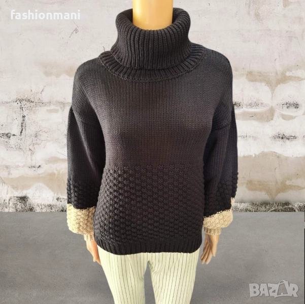 ДАМСКИ ПУЛОВЕР С ПОЛО ЯКА - код 1260, снимка 1