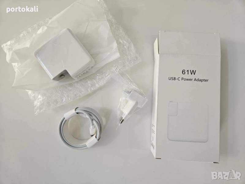 Захранващ адаптер зарядно за Apple Macbook, 61W USB PD, USB-C TypeC, снимка 1