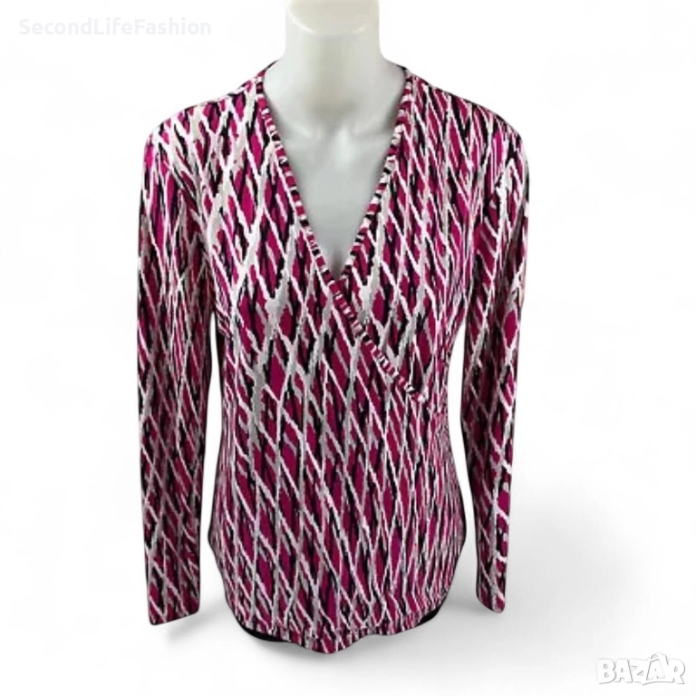 Дамски топ блуза с дълъг ръкав Anne Klein лилава размер L, блуза „прегърни ме“, снимка 1