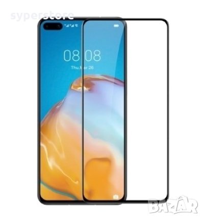 Стъклен протектор за Huawei P40 9D FullFace FullGlue Black лепило по цялата повърност, снимка 1