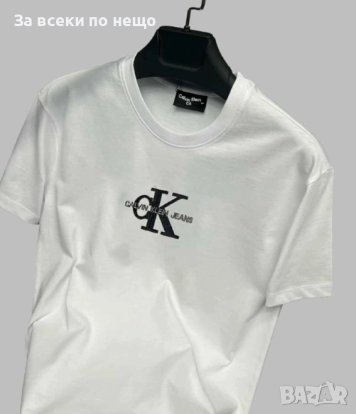 Calvin Klein Мъжка Бяла Тениска👕Мъжка Блуза С Къс Ръкав В Бял Цвят Келвин Клайн Код I_15, снимка 1