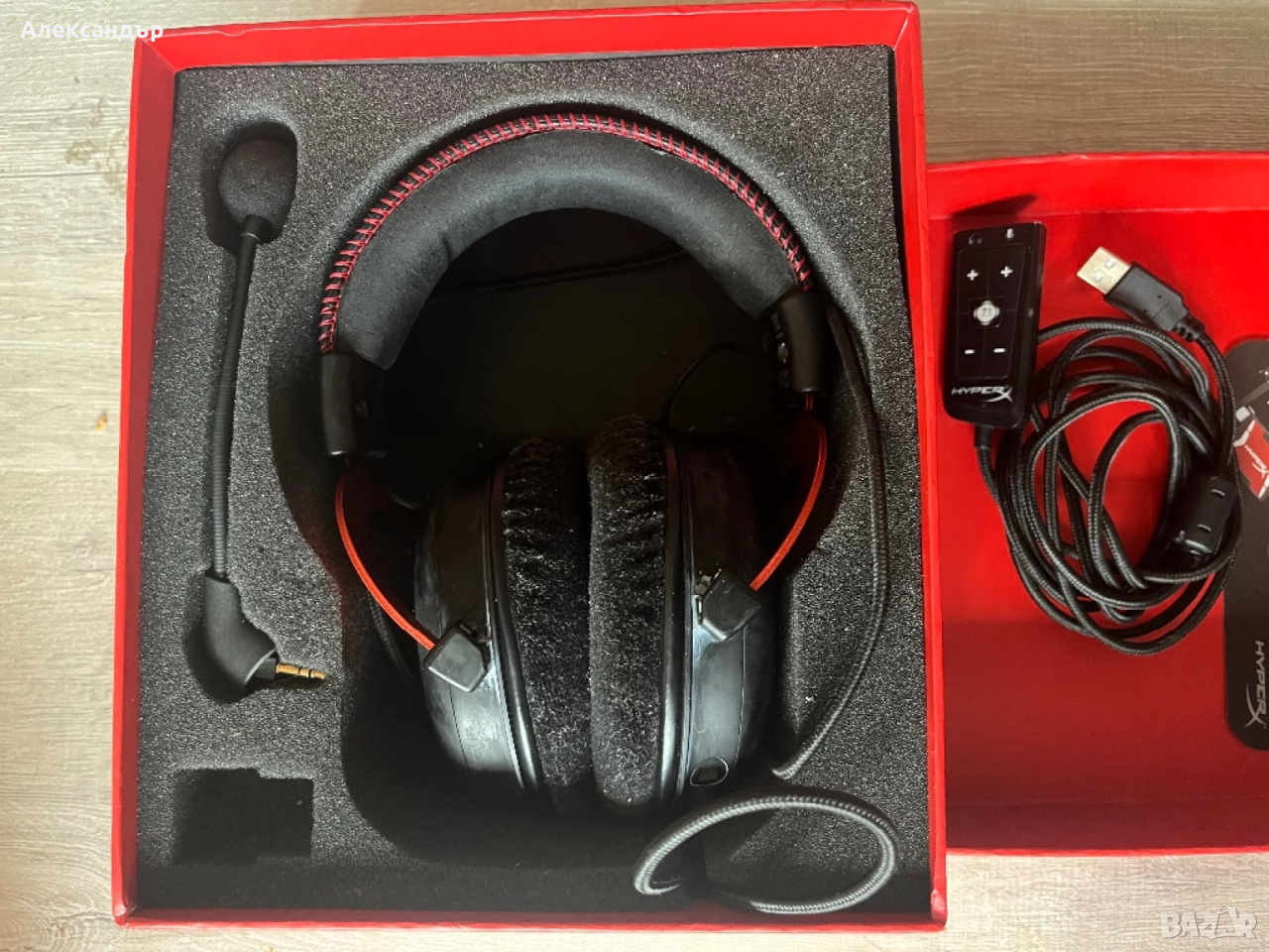 Геймърски слушалки HyperX Cloud II Red, Микрофон, Черно/Червено, снимка 1