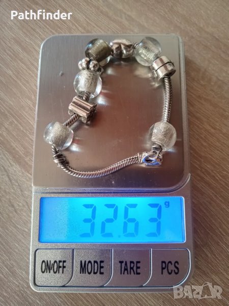 Сребърна гривна Пандора с талисмани сребро 925, снимка 1