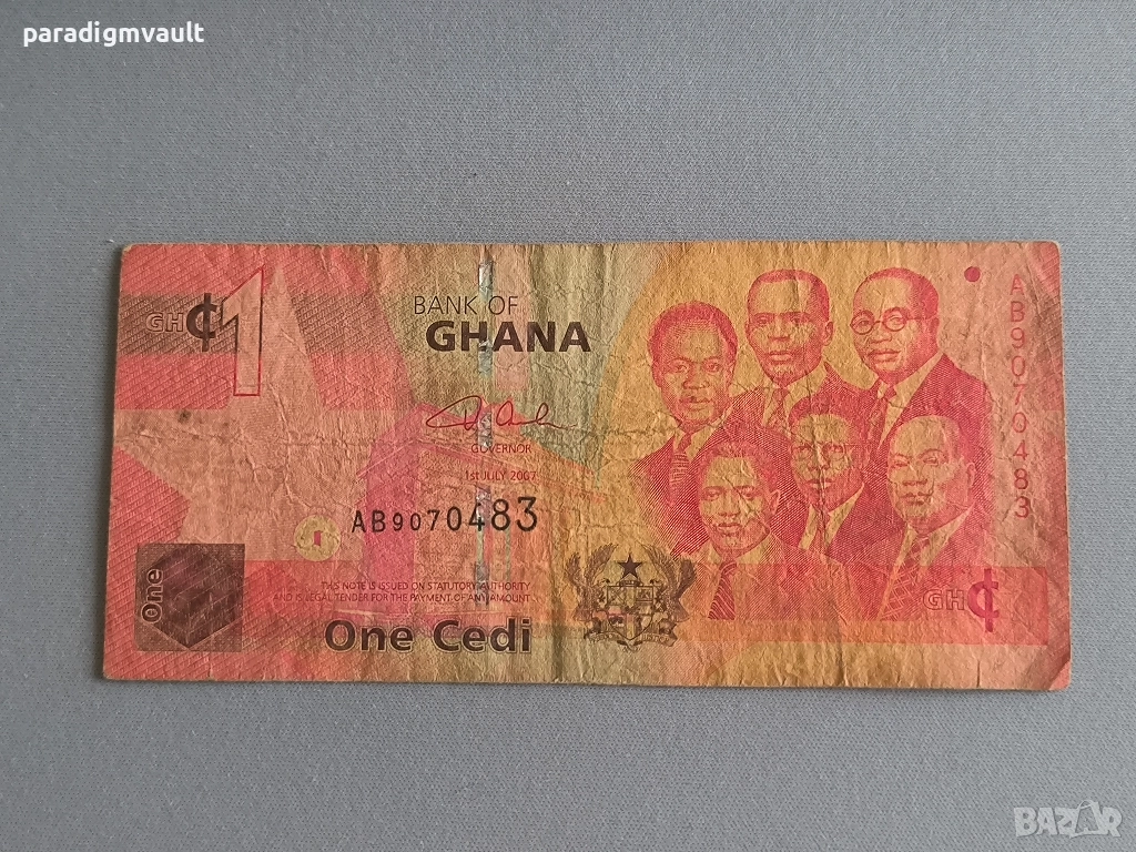 Банкнота - Гана - 1 седи | 2007г., снимка 1