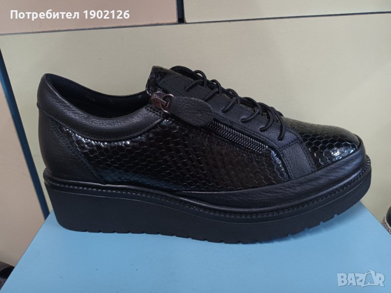 Дамски ежедневни обувки от естествена  кожа и лак , снимка 1