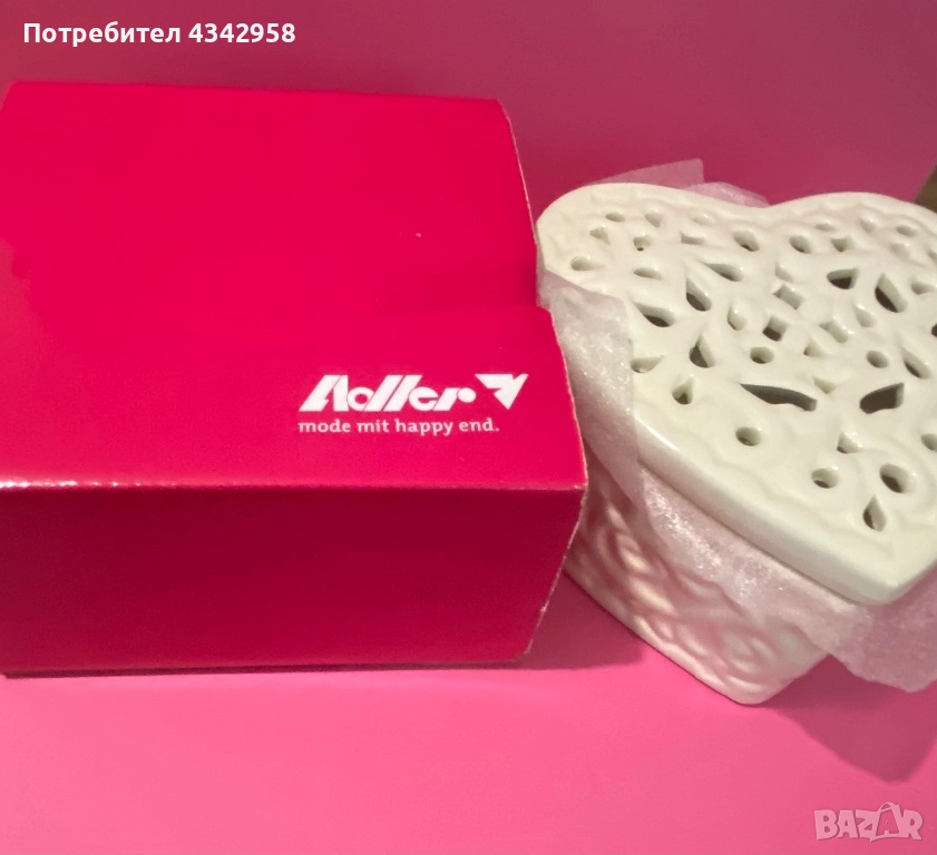 Adler.1980 г. Порцеланова захарница или бонбониера., снимка 1