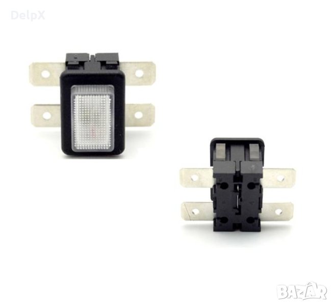 Ключ за бойлер TESY/ТЕСИ, 4pin, 2 положения, светещ, 250V, 16A, 22x13mm, снимка 1