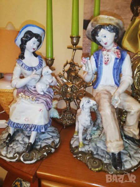 Capodimonte двойка порцеланови големи фигури , снимка 1