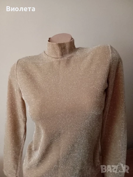 Дамска блуза със сребристо ламе , снимка 1