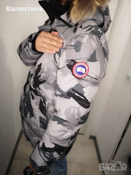 Canada Goose мъжко яке парка/ шуба 3XL, сив камуфлаж, пух, снимка 1