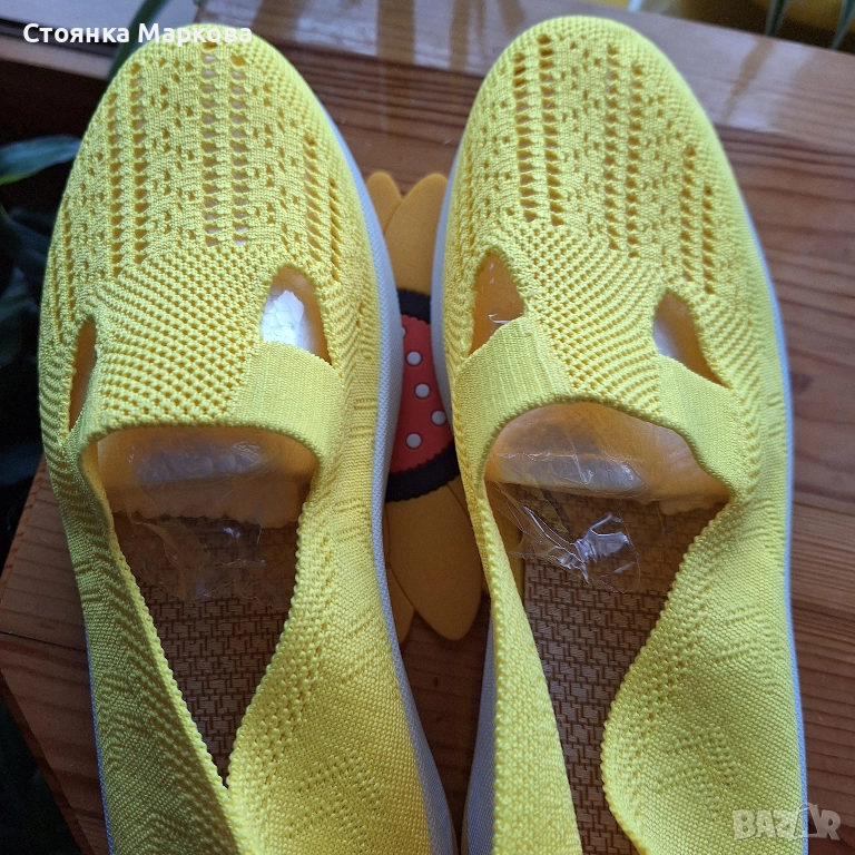 Нови дишащи обувки в жълто, снимка 1