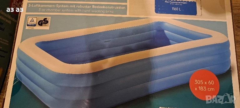 Нов надуваем басейн 305×60×183см, снимка 1